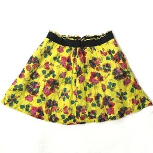 RACHEL Rachel Roy Yellow Floral Skirt Size 4